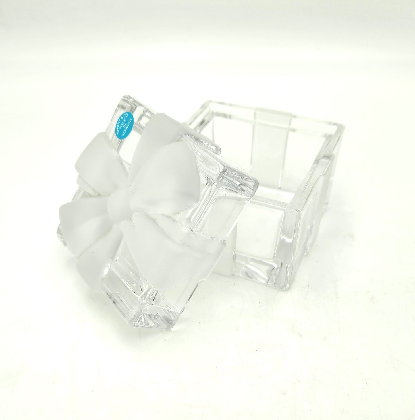 Tiffany & Co - Square 'Bow' Trinket / Paperweight - 9cm