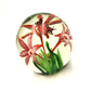 Glass Floral Art Glass Paperweight - 9cm