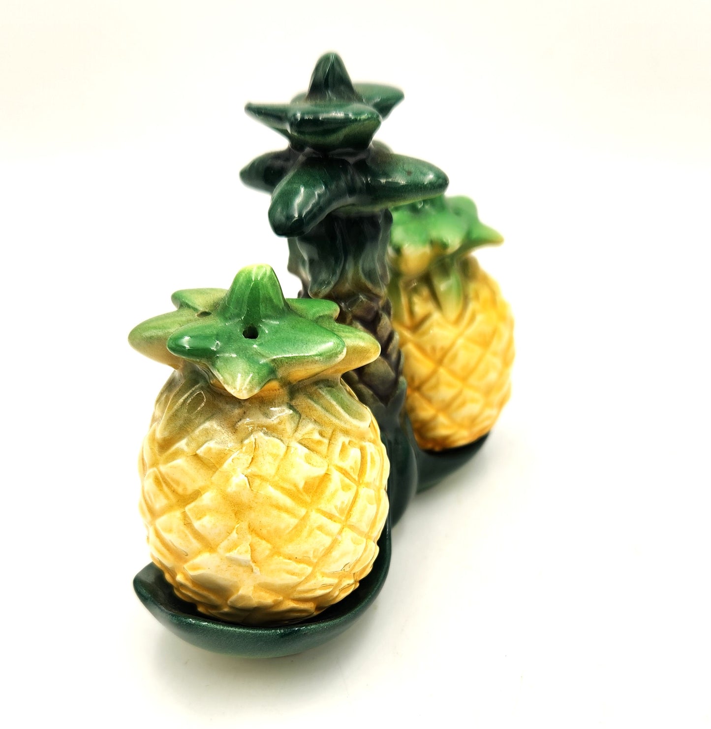 West German Pineapple Salt & Pepper in Stand - 9cm