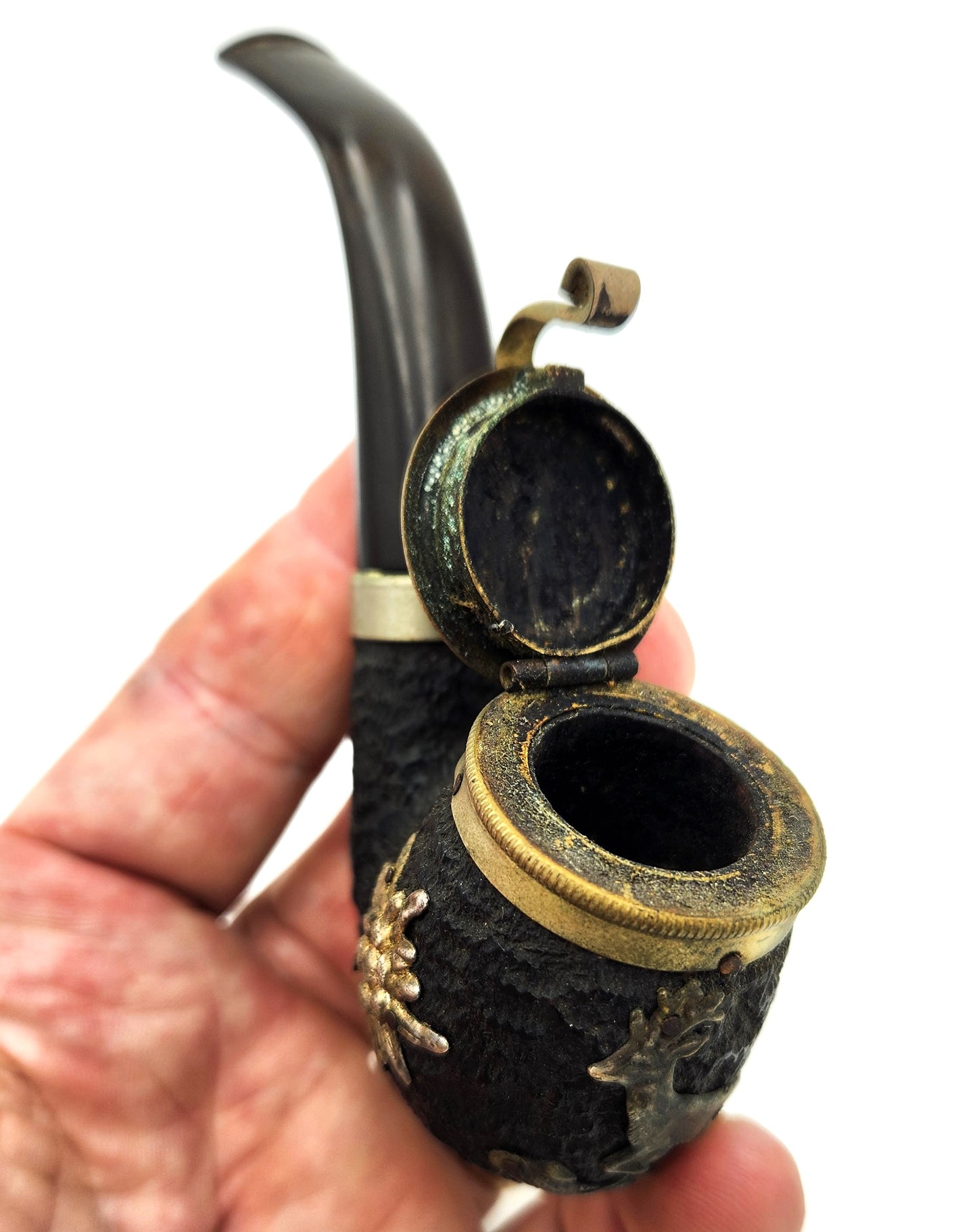 Vintage Smoking Pipe with Elk - 13cm