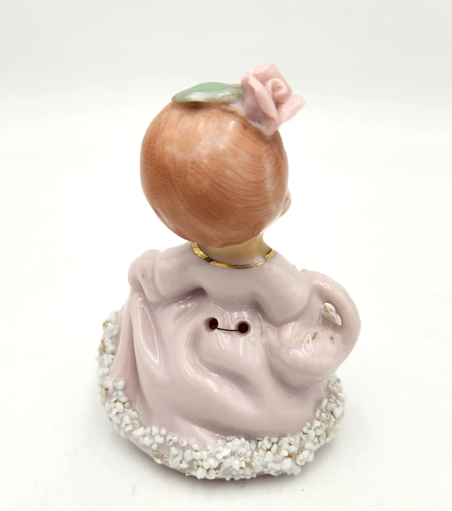 Vintage 1950's Ceramic Girl Bell - 8cm