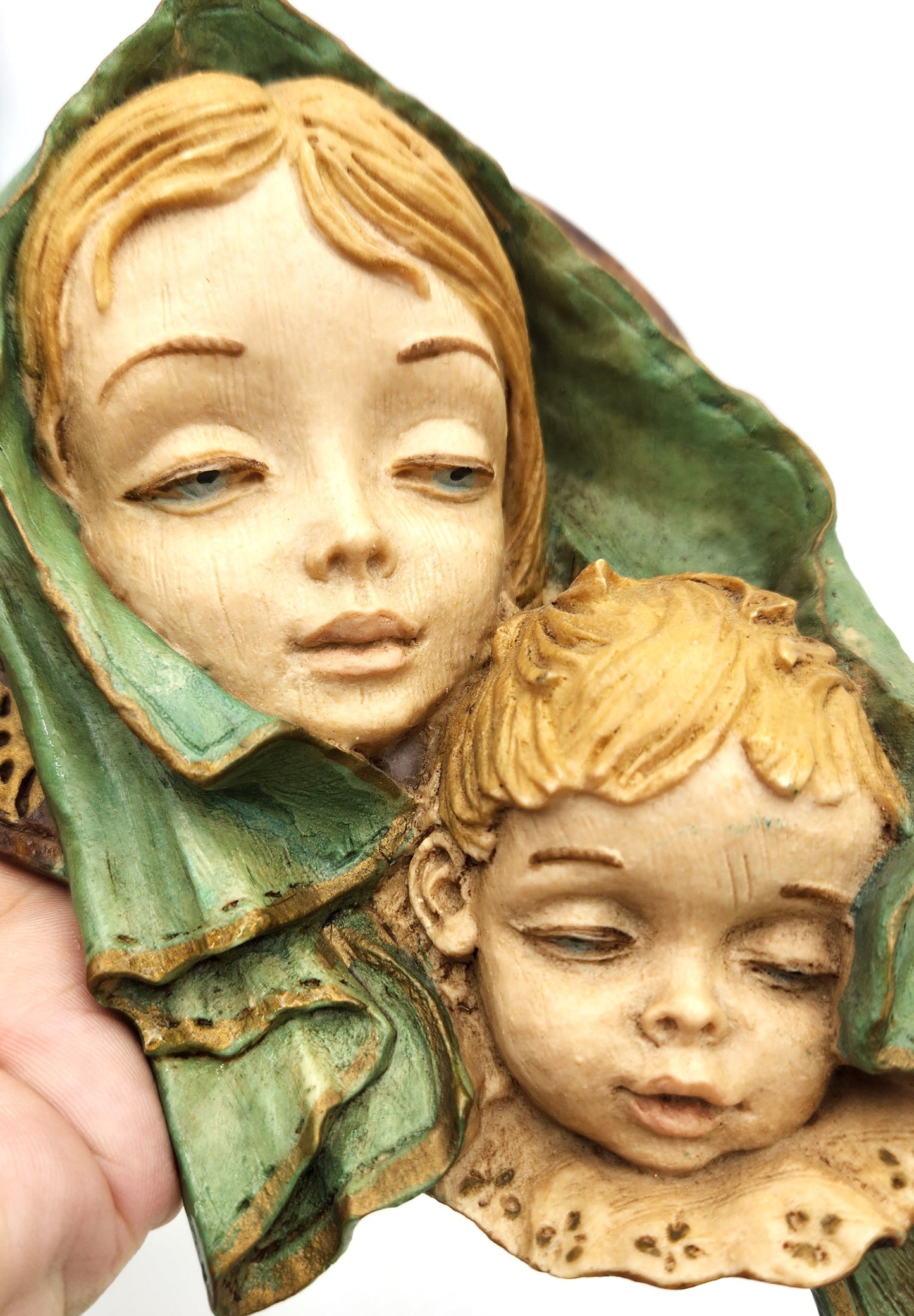 Resin Mother and Child Wall Plaque - 20cm
