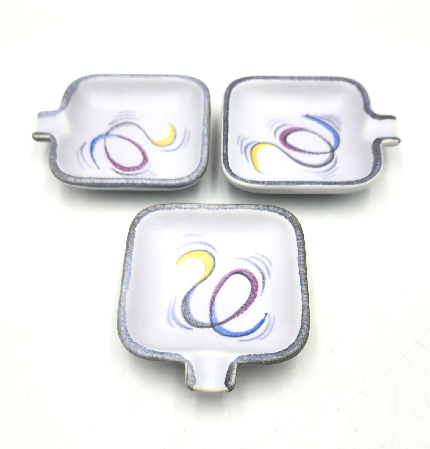 Set of 3 West German Ashtrays - 8cm