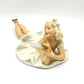 Vintage Minx Laying Lady Porcelain Figure - 28cm