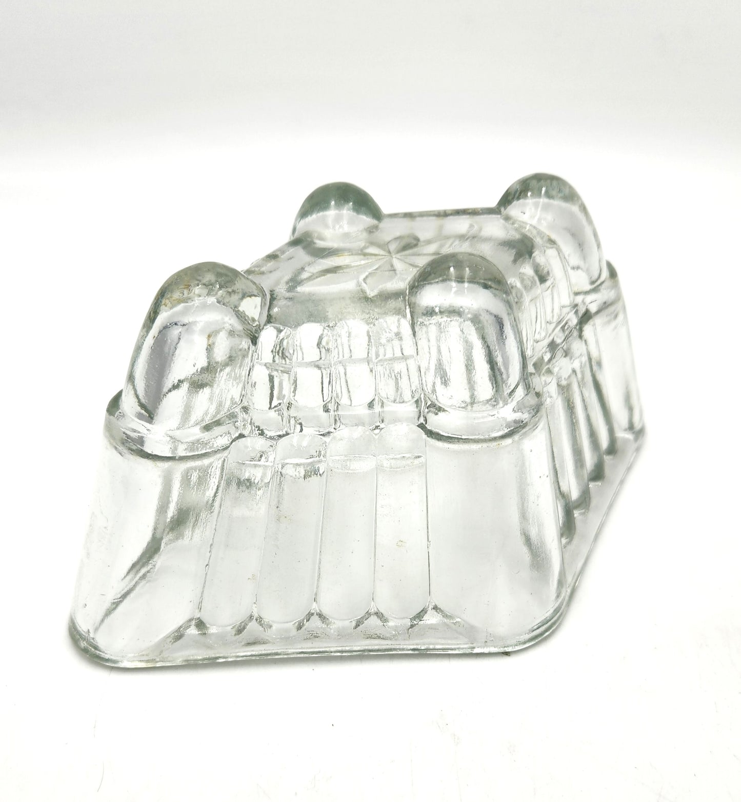 Vintage Glass Diamond Shaped Jelly Mould - 17cm