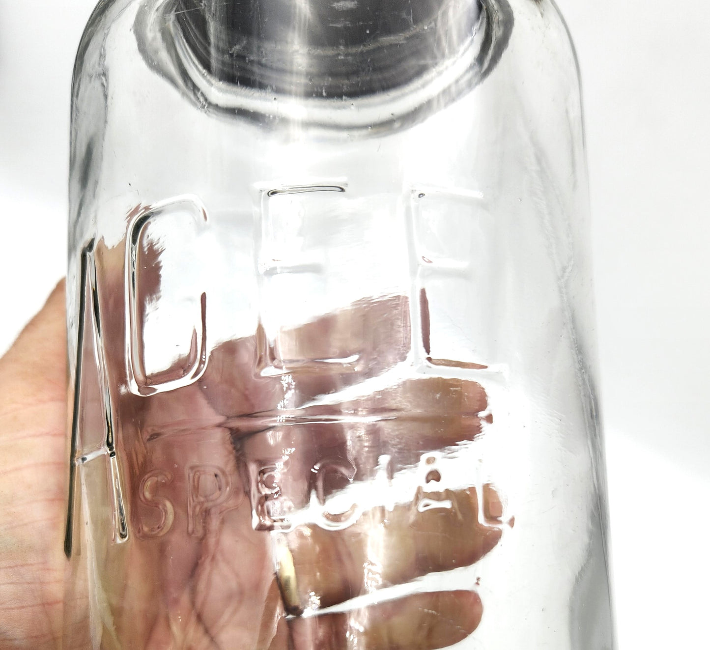 Tall Glass 'AGEE Special' Jar - 22cm