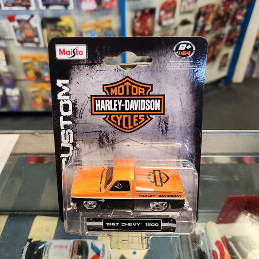 Maisto - 'Harley Davidson' 1987 Chevy 1500 Pickup (Orange/Black)