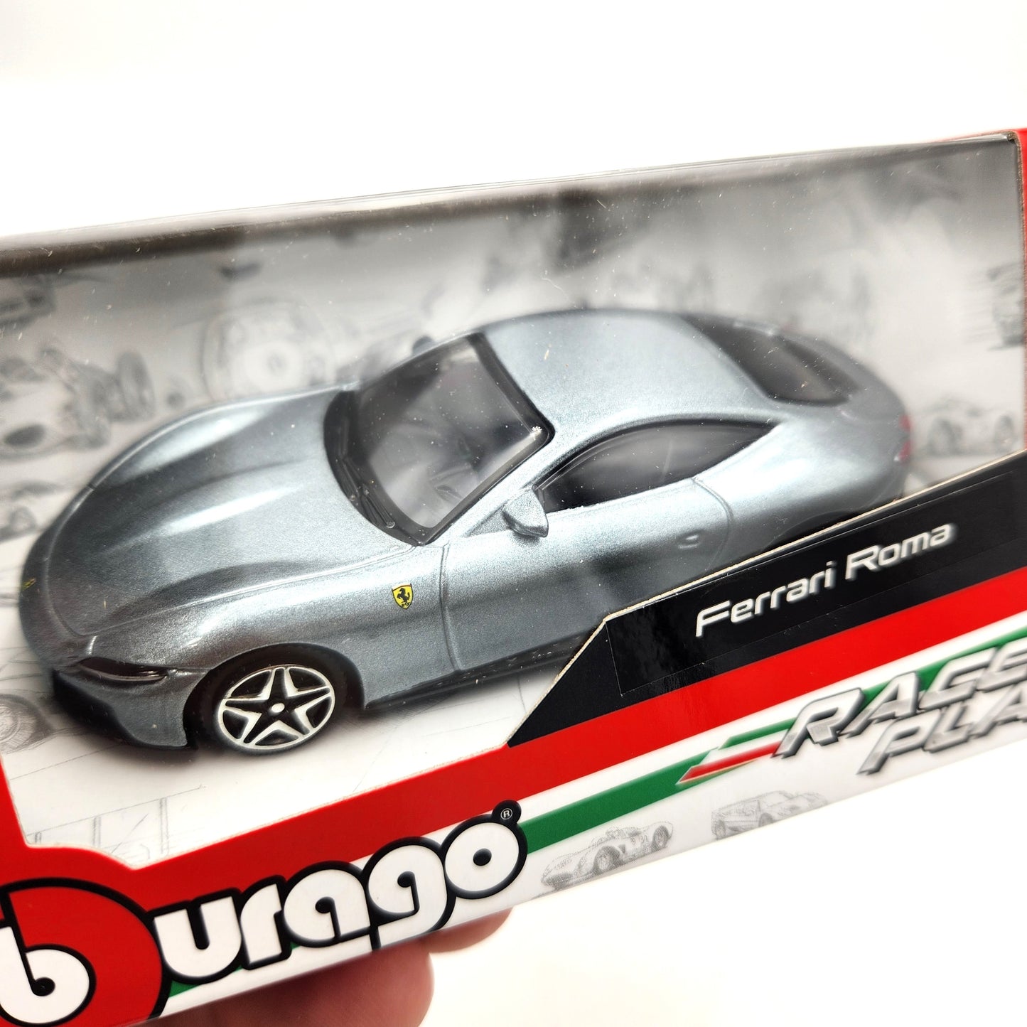 Bburago - Race and Play - Ferrari Roma (Silver)