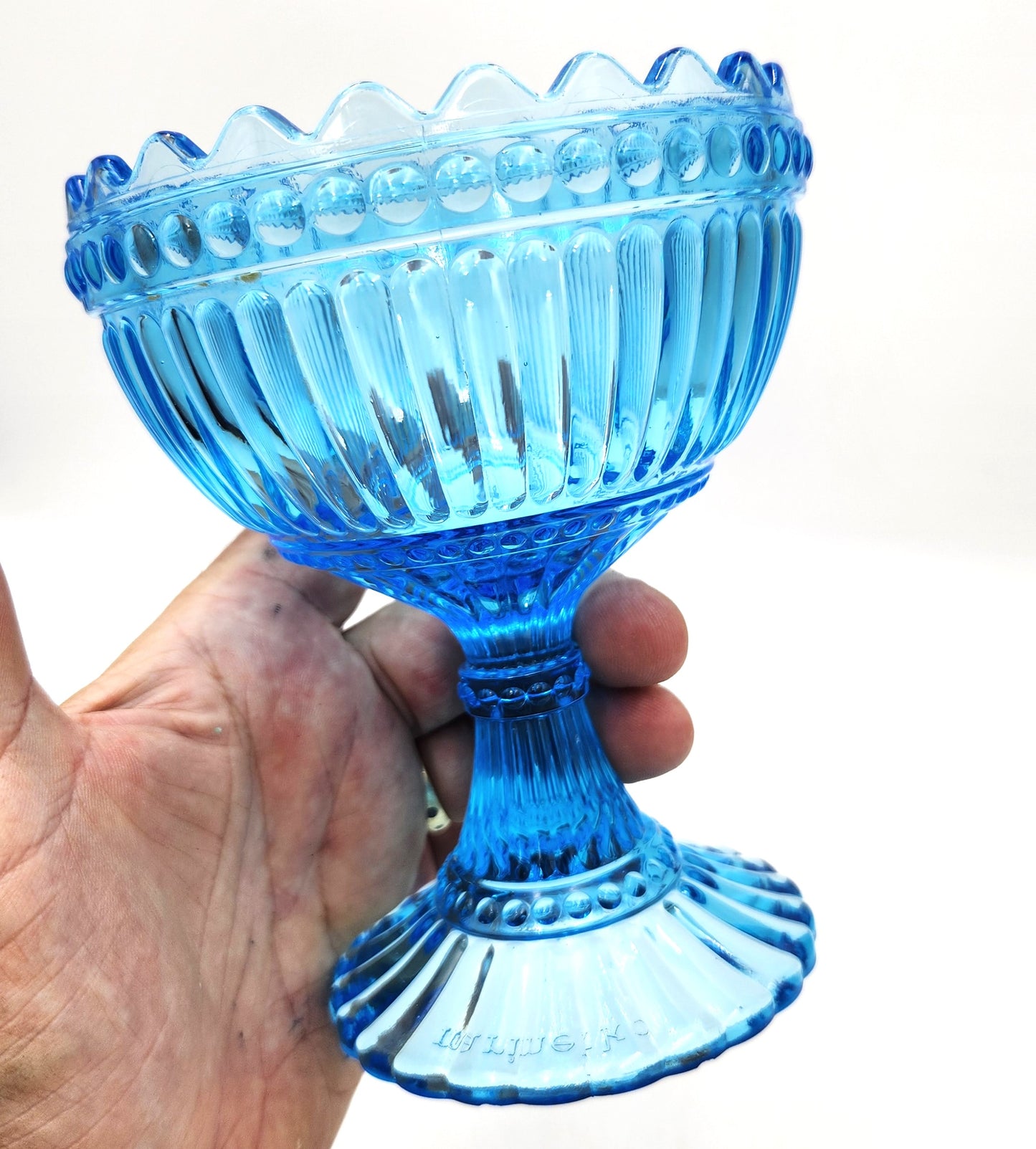 Pretty Blue Glass Sweetie Bowl - 15cm