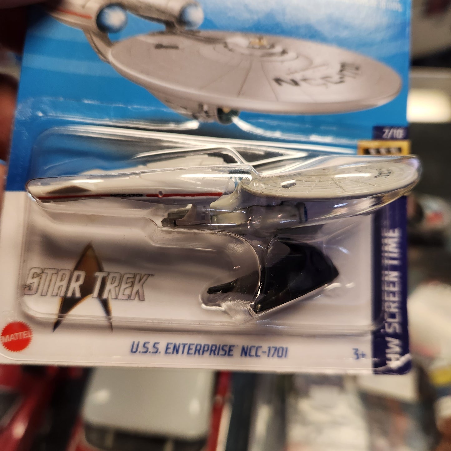 Hot Wheels - U.S.S Enterprise NCC-1701 Star Trek Ship - Long Card