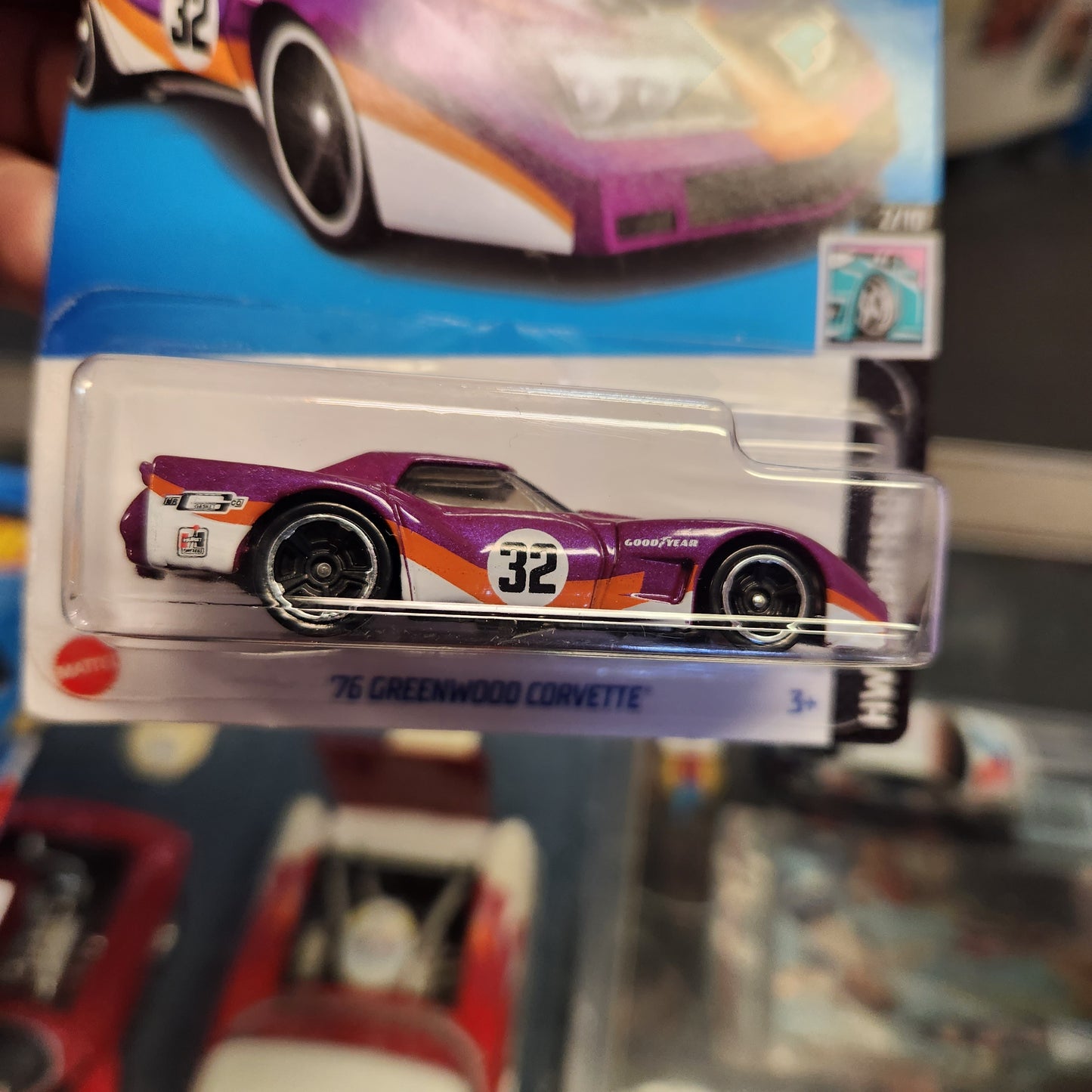 Hot Wheels - '76 Greenwood Corvette - Long Card