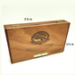 Timber Cigar Box 'Padron Cigars' - Natural (Blue Sticker) - 23cm x 14cm