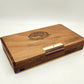 Timber Cigar Box 'Padron Cigars' - Natural (Blue Sticker) - 23cm x 14cm