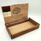 Timber Cigar Box 'Padron Cigars' - Natural (Blue Sticker) - 23cm x 14cm