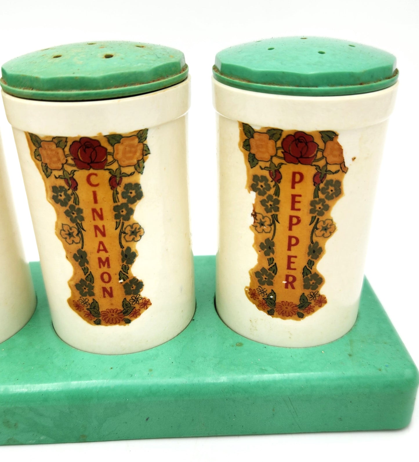 Set 6 Bakelite Spice Jars on Stand - 32cm