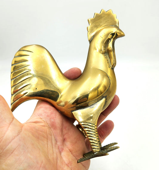 Large Brass Rooster - 17cm