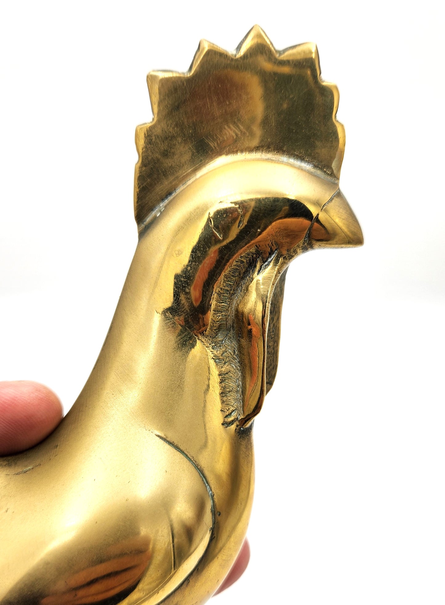 Large Brass Rooster - 17cm