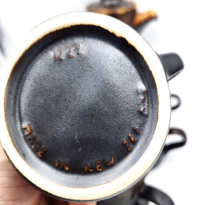 9 Piece Glazed Coffee Pot Set - Made in Zealand