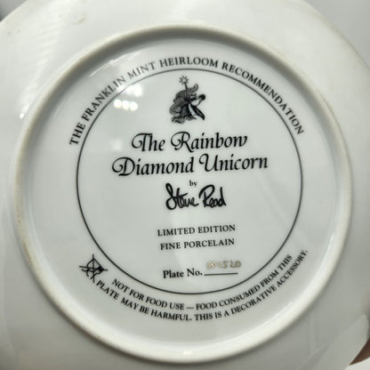 Franklin Mint / Royal Doulton 'The Rainbow Diamond Unicorn' Decorative Plate - 21cm