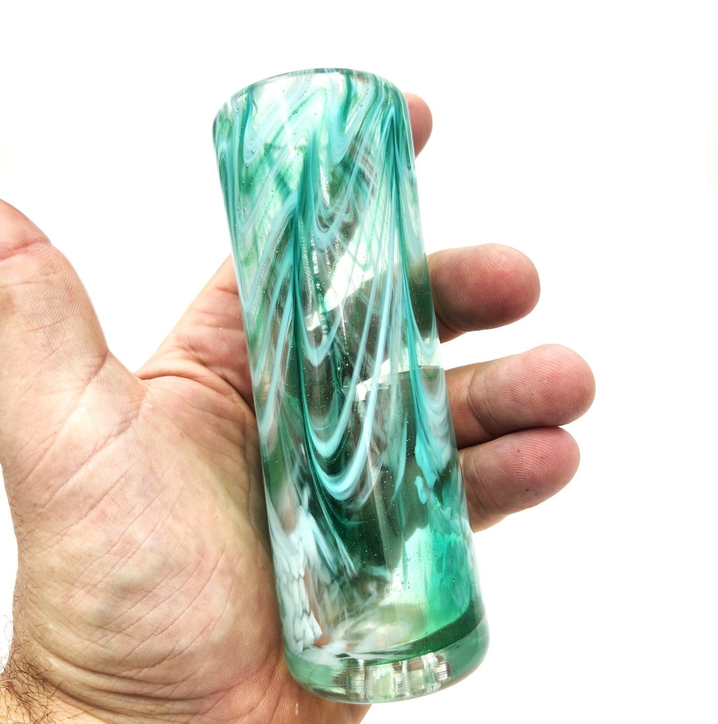 Art Glass Bud Vase 'Swirl' - 14cm