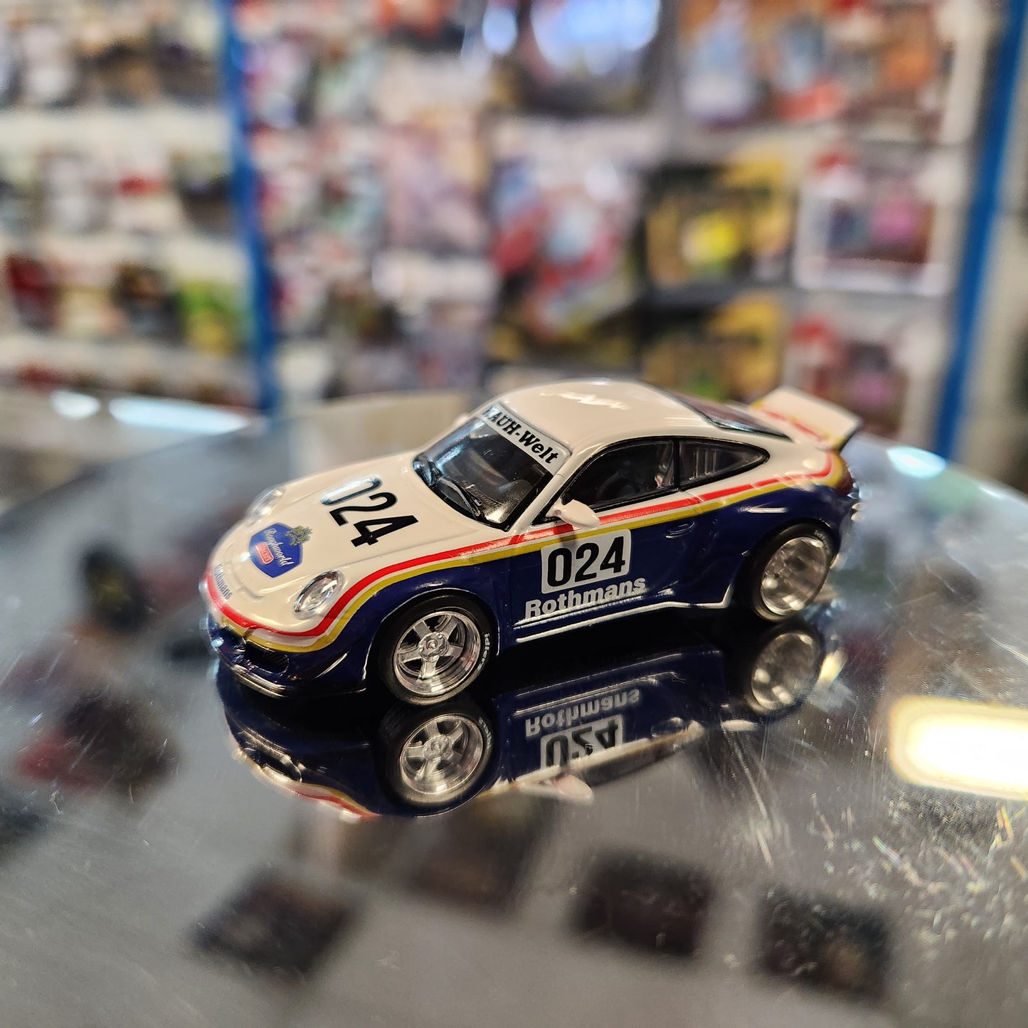 Pop Race - Porsche RWB 997 'Rothmans' (White/Blue) - 1:64 Scale