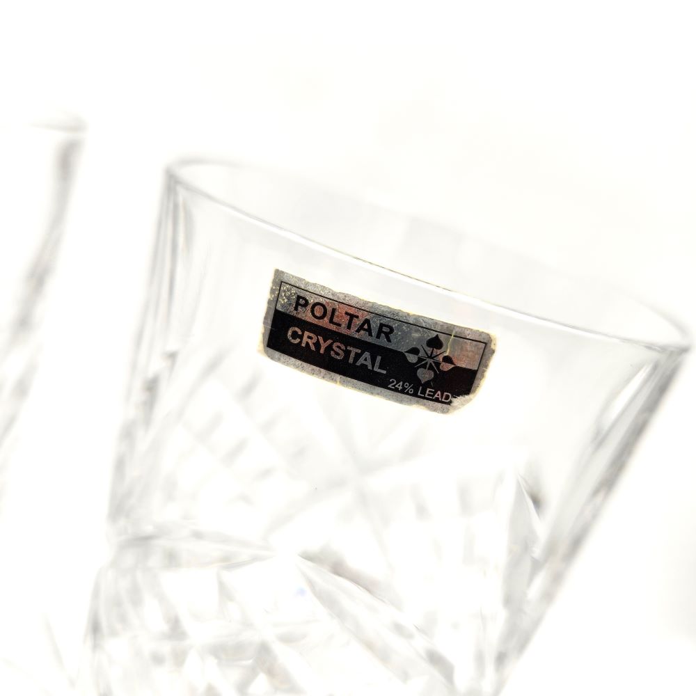 Set of 6 Lead Crystal Scotch Glasses - 10cm