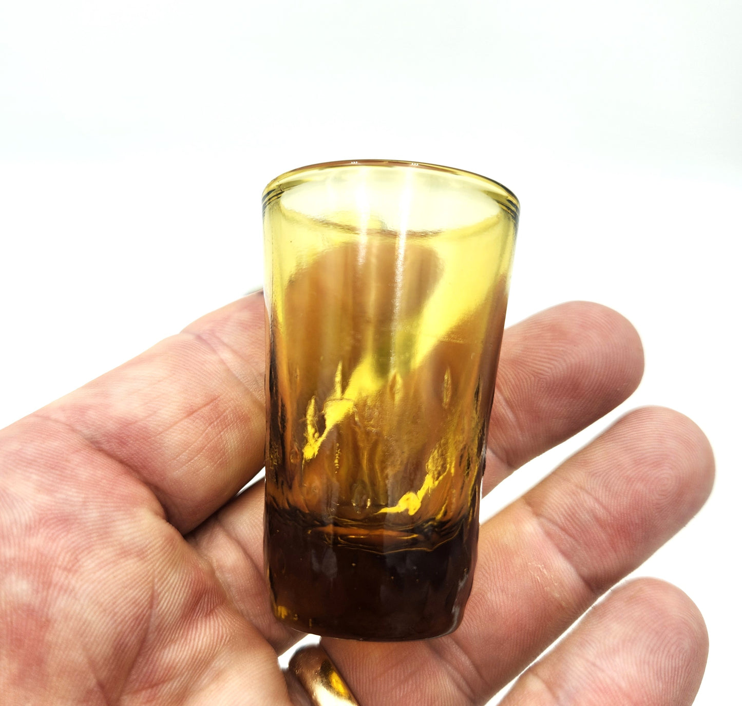 Amber Glass Shot Glasses (Set of 4) - 6cm