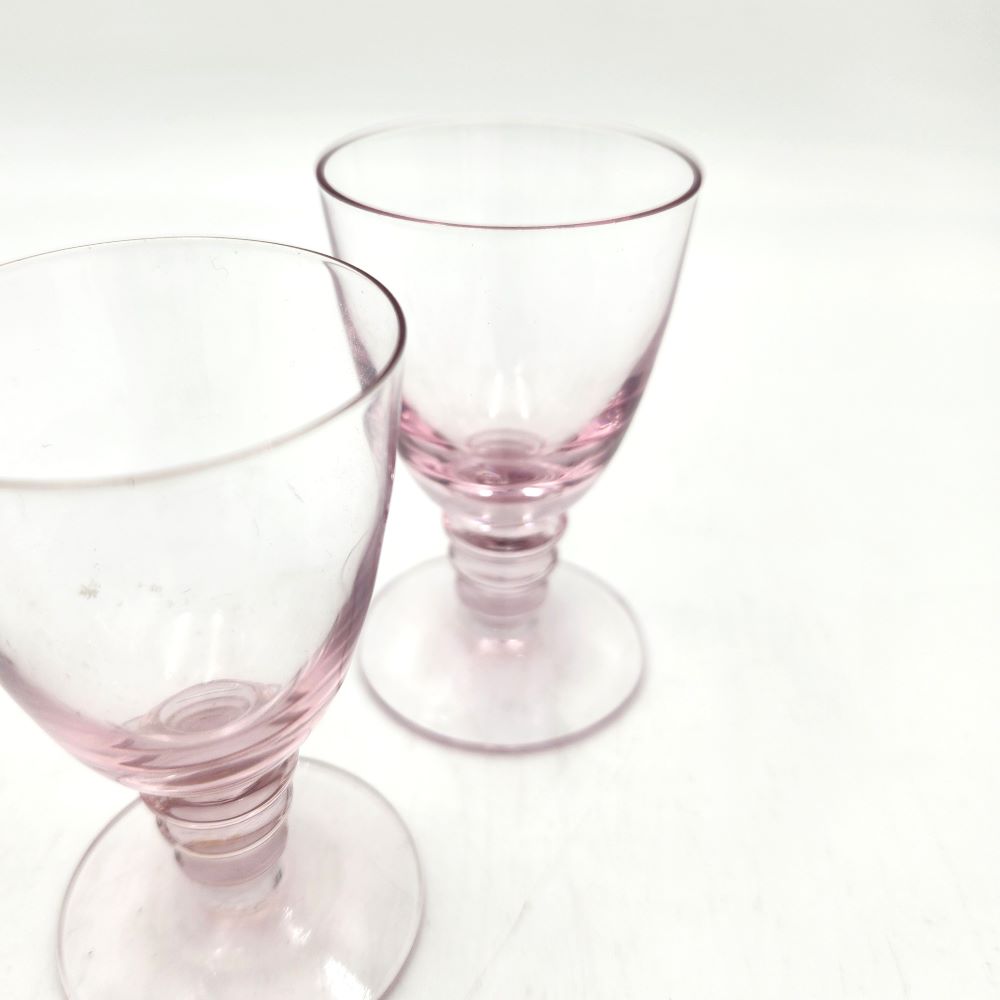 Pink Glass Shot Glasses - 7.5cm
