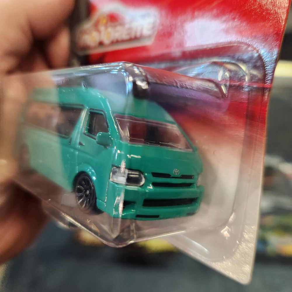 Majorette - Street Cars - Toyota Hiace Van (Teal Green) - Short Card