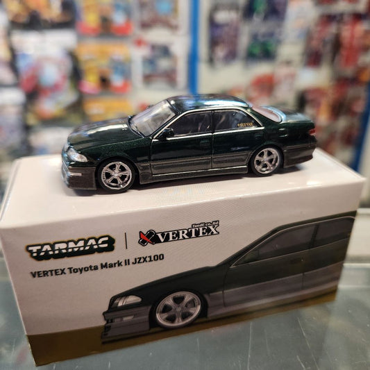 Tarmac Works - VERTEX Toyota Mark II JZX100 - Dark Green Metallic