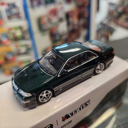 Tarmac Works - VERTEX Toyota Mark II JZX100 - Dark Green Metallic