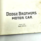 Paperback - Book of Information: Dodge Brothers Motor Car - 62 Pages