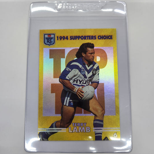 NSWRL - 1994 Supporters Choice Top 10 Gold - Terry Lamb #6