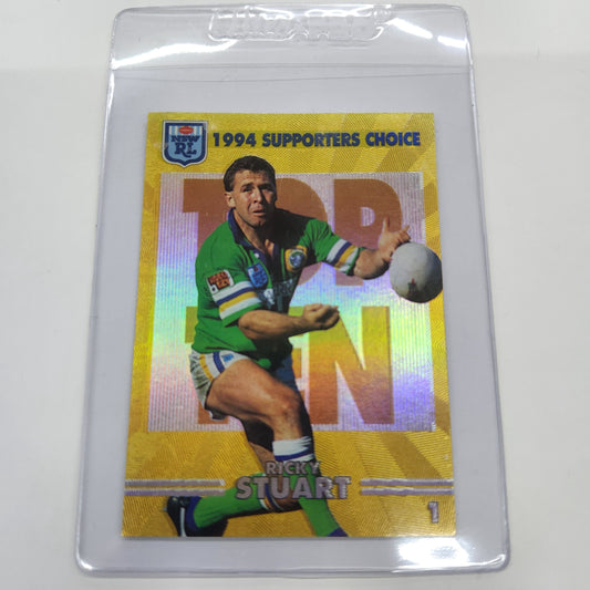 NSWRL - 1994 Supporters Choice Top 10 Gold - Ricky Stuart #1