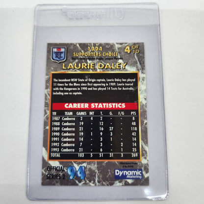 NSWRL - 1994 Supporters Choice Top 10 Gold - Laurie Daley #4