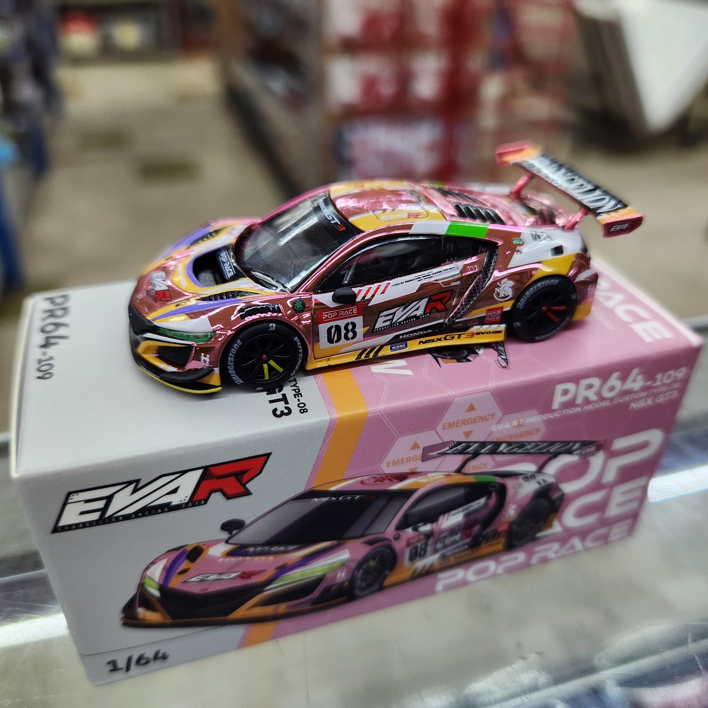 Pop Race - Honda NSX GT3 EVO22 EVA RT Production #08 - 1:64 Scale