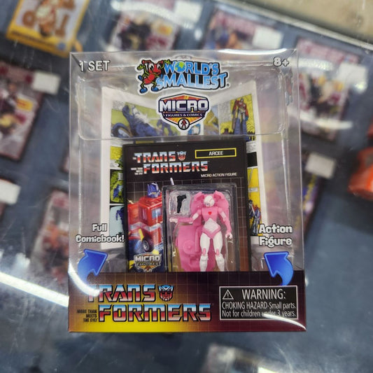 Worlds Smallest - Micro Figure and Comic - Transformers - Arcee