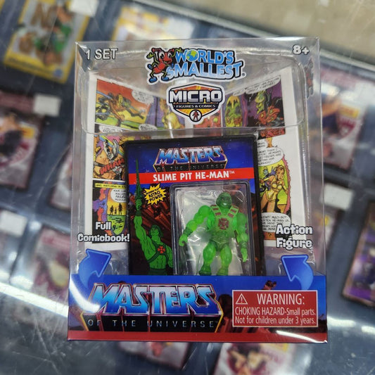 Worlds Smallest - Micro Figure and Comic - Master of the Universe - Slime Pit He-Man