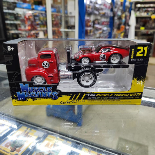 Maisto Muscle Machines - Transports - Series 7 - 1950 Ford Flatbed/1965 Shelby Cobra (Model 21)