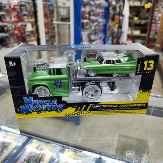 Maisto Muscle Machines - Transports - Series 5 - 1966 Chevy C60 Flatbed/1961 Cadillac (Model 13)