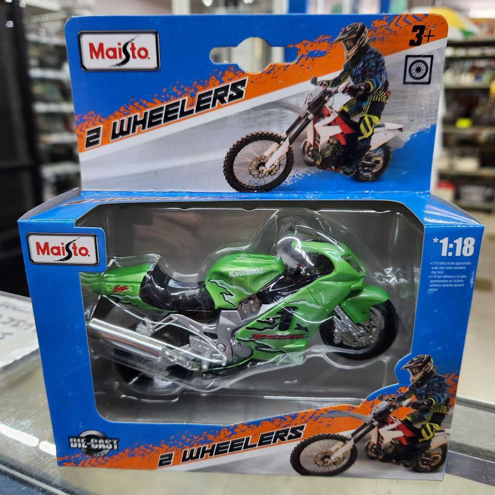 Maisto - 2 Wheelers - Kawasaki Road Bike (Green Ninja) - 1:18 Scale