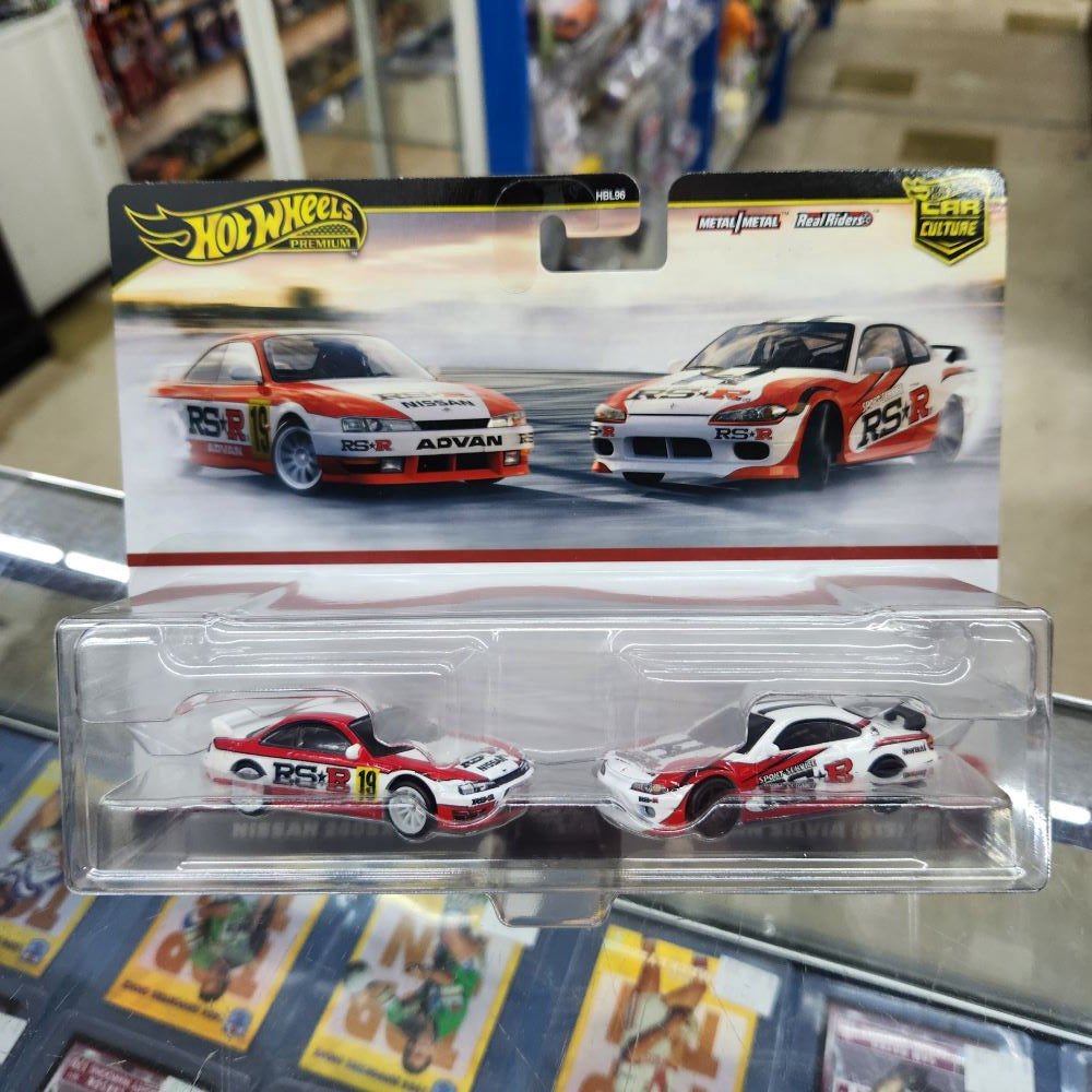 Hot Wheels Premium - Car Culture - 2 Pack - Nissan 240SX (S14) + Nissan Silva (S15)