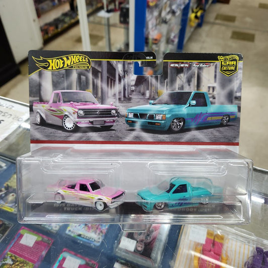 Hot Wheels Premium - Car Culture - 2 Pack - 1975 Datsun Sunny Truck/Custom 93 Nissan Hardbody