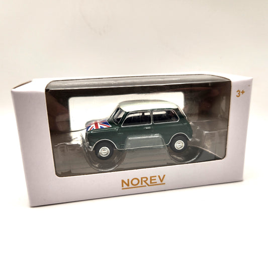 Norev - 1964 Mini Cooper S (UK Flag on Bonnet) Green - 1:54 Scale