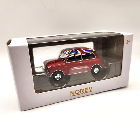 Norev - 1964 Mini Cooper S (Red with UK Flag) - 1:54 Scale