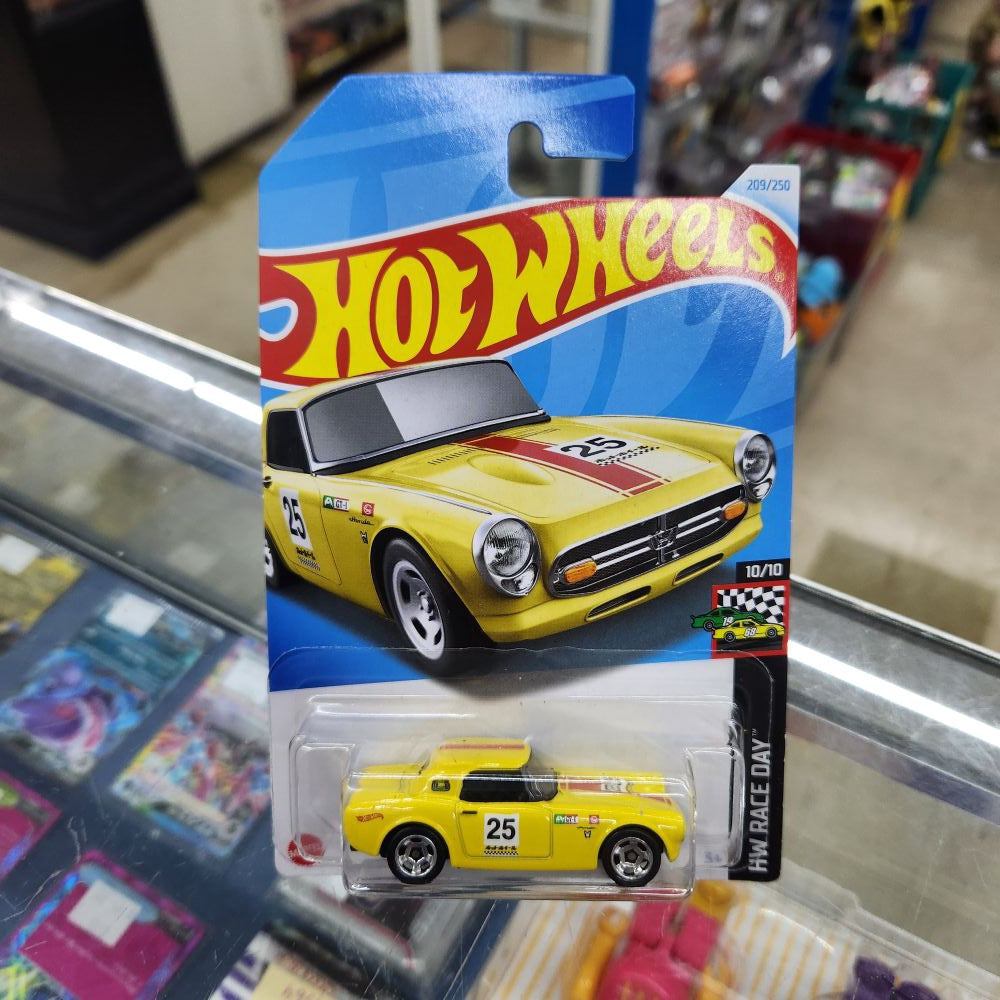 Hot Wheels - Honda S800 Racing #25 (Yellow) - Long Card