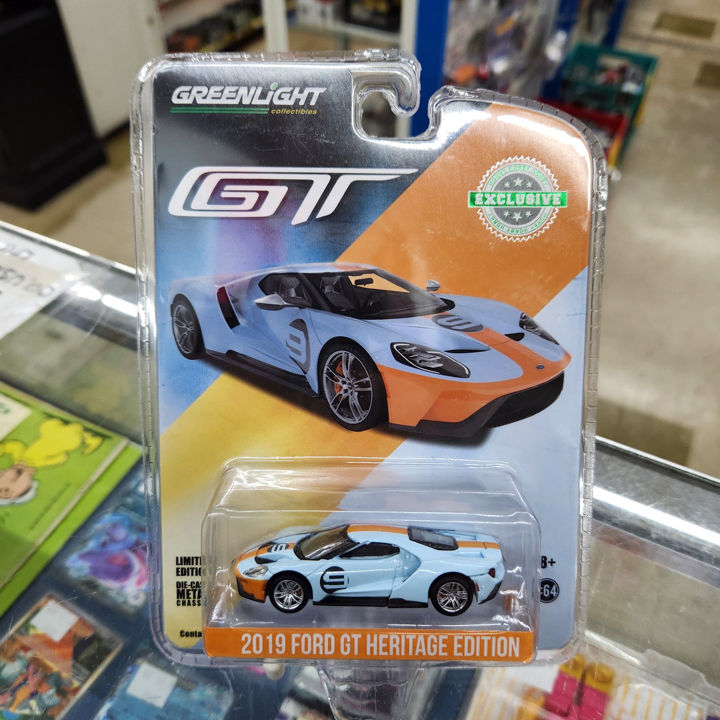 Greenlight - 2019 Ford GT Heritage Edition #9 'Gulf' - 1:64 Scale