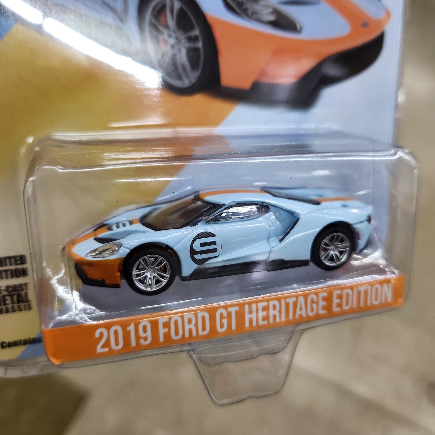 Greenlight - 2019 Ford GT Heritage Edition #9 'Gulf' - 1:64 Scale