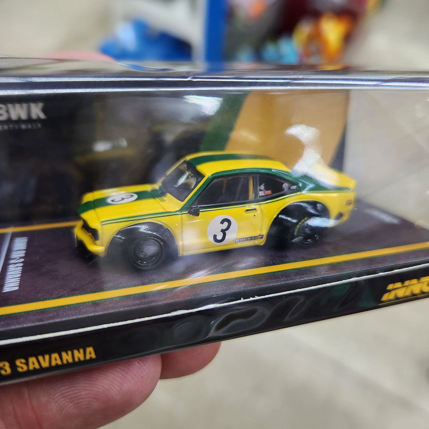 INNO64 - Mazda LBWK RX3 Savanna Liberty Walk (Yellow/Green) - 1:64 Scale