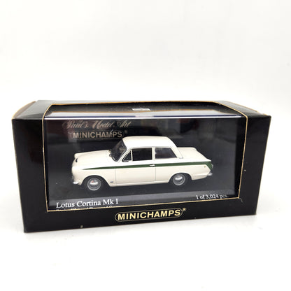 Minichamps - 1963 Lotus Cortina Mk I (Ermine White/Sherwood Green) - 1:43 Scale